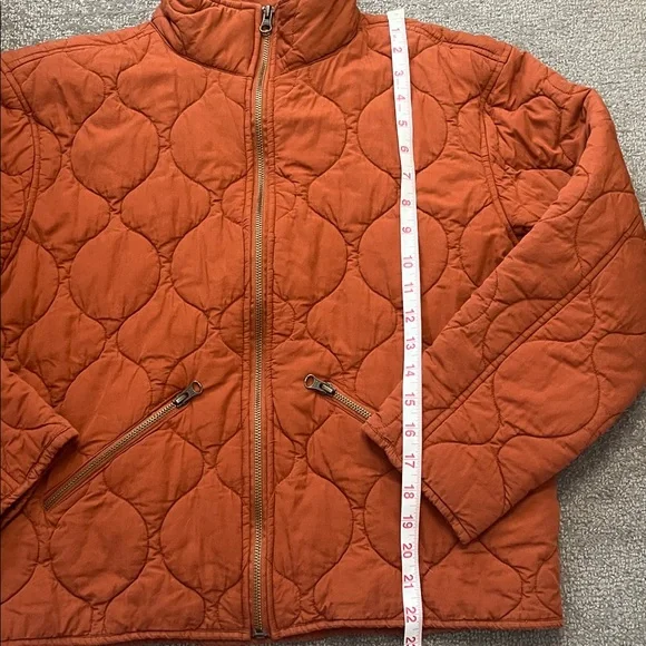 Keren Hart Cropped Quilted Jacket Burnt Orange/Rust Color Size M - Picture 3 of 10